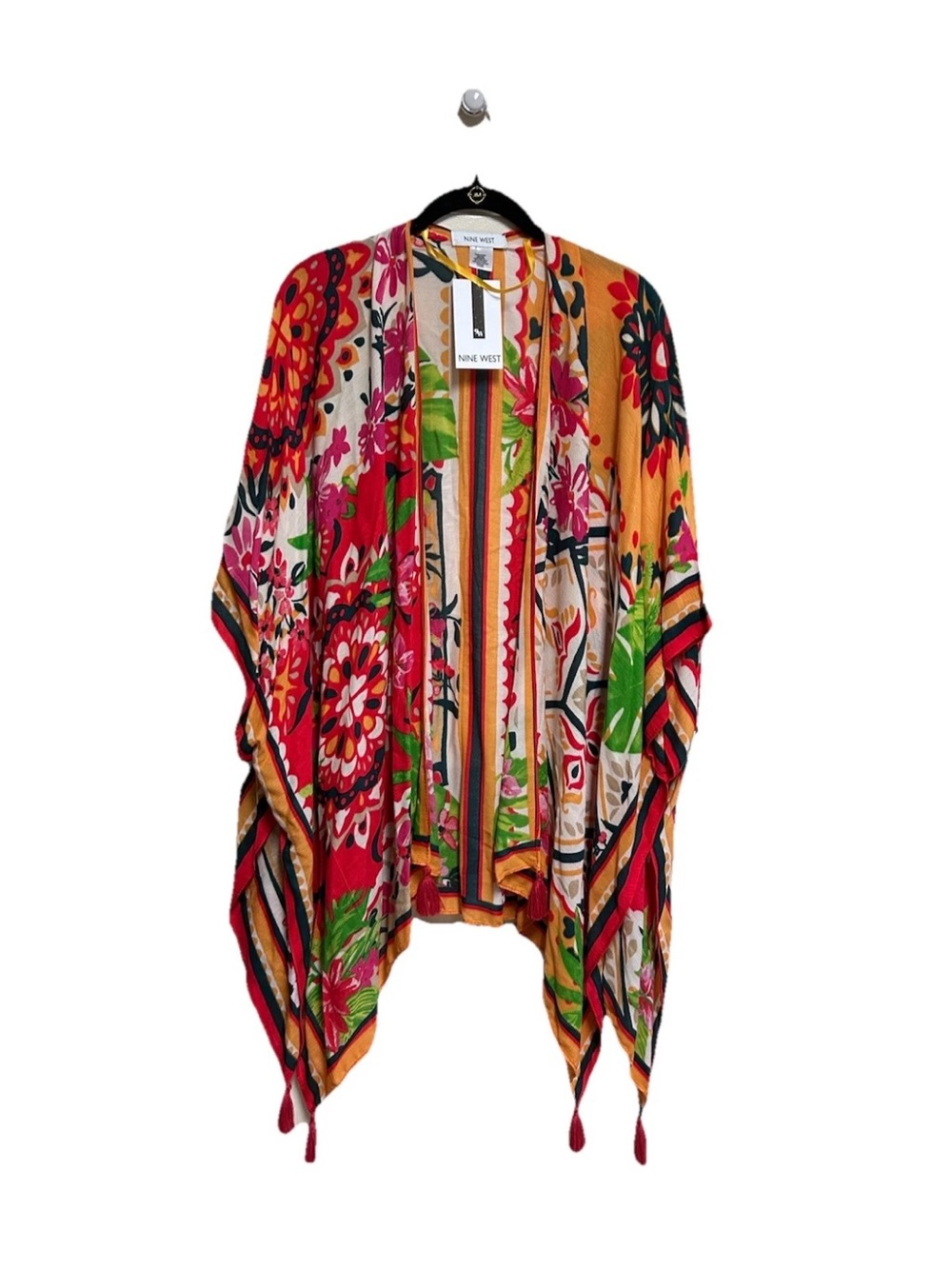 Nine West Poncho Duster coverup kimono One Size Floral Tropical
Resort Wear NWT